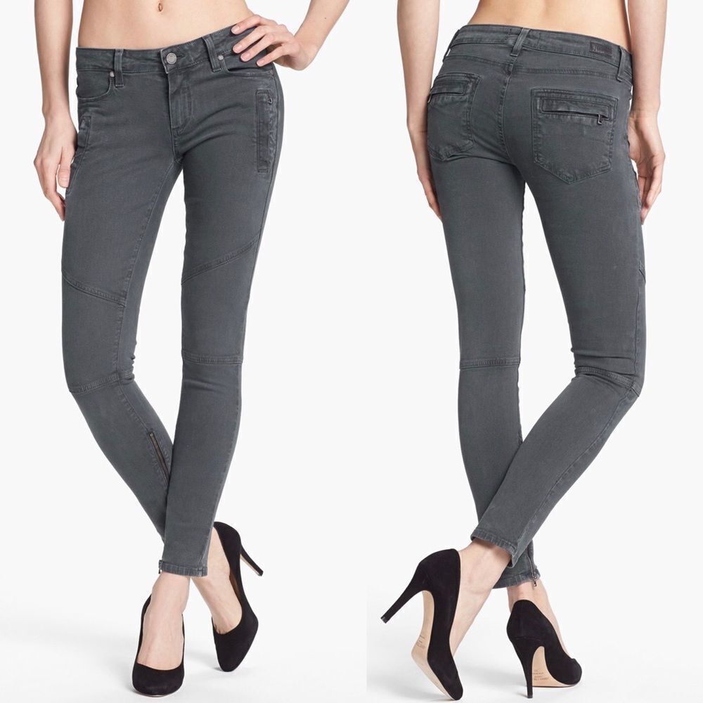 PAIGE Skinny Jeans in Charcoal Gray